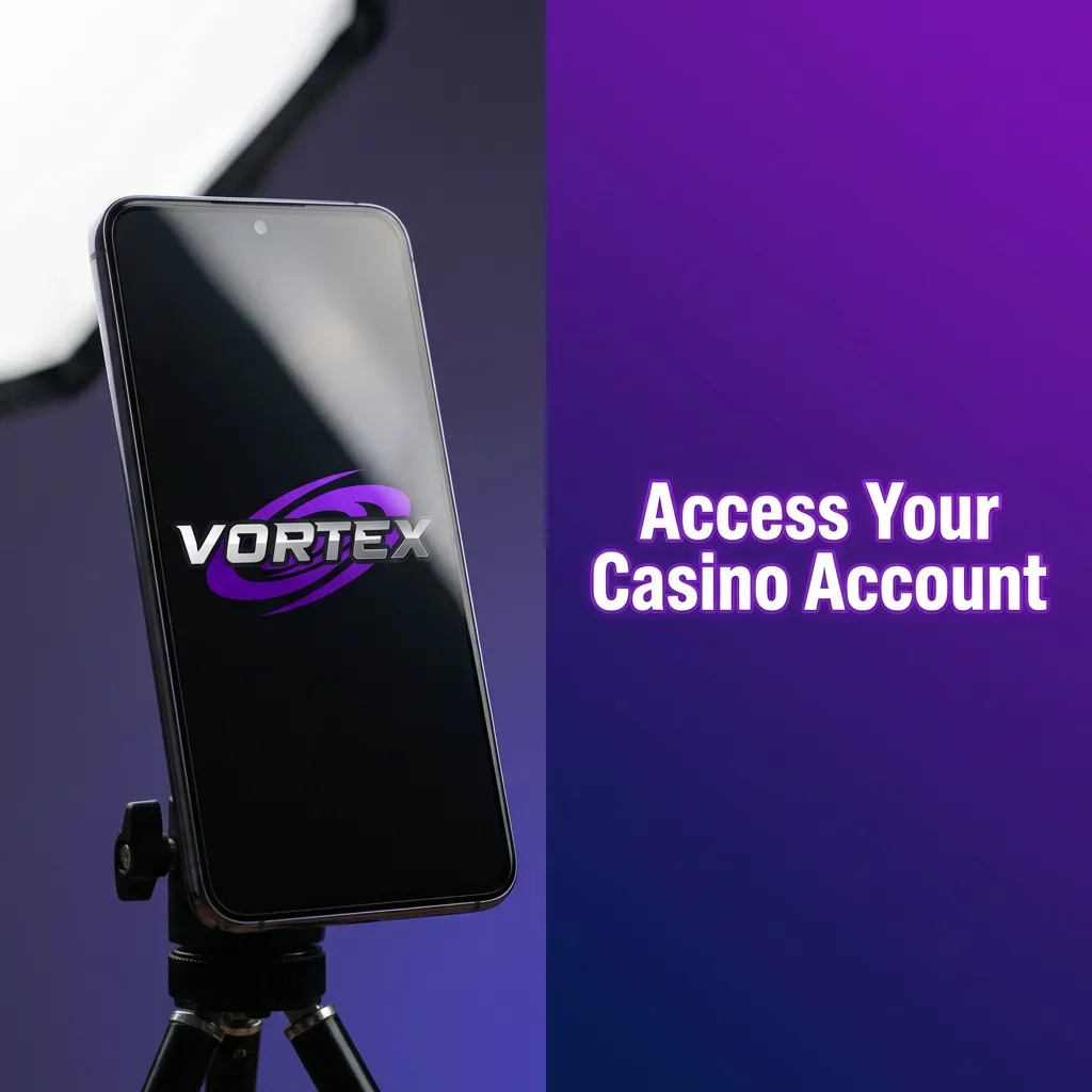 Player logging into online casino account on laptop screen showing login form and security authentication — Vortex in India