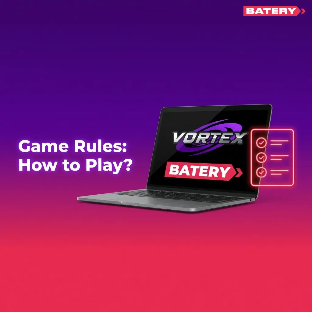 Vortex crash game interface showing rising multiplier from 1.00x with cash out button before crash point — Vortex at Batery in India