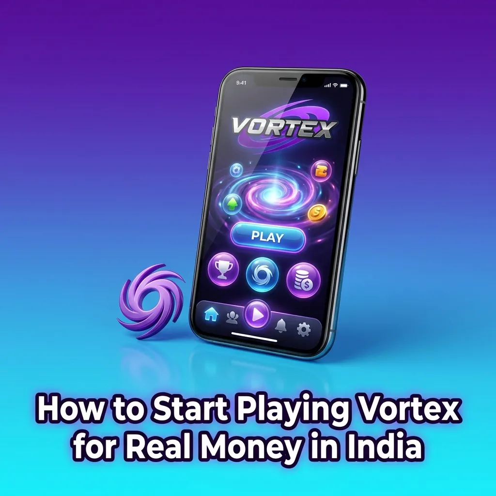 Step-by-step guide showing registration, deposit, and gameplay process for Vortex real-money gaming in India — Vortex in India