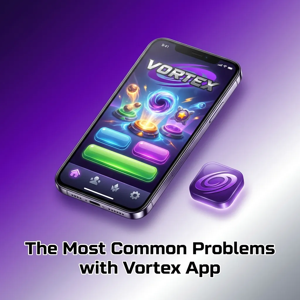 Troubleshooting guide showing five common Vortex app issues with step-by-step fixes for Android users — Vortex in India