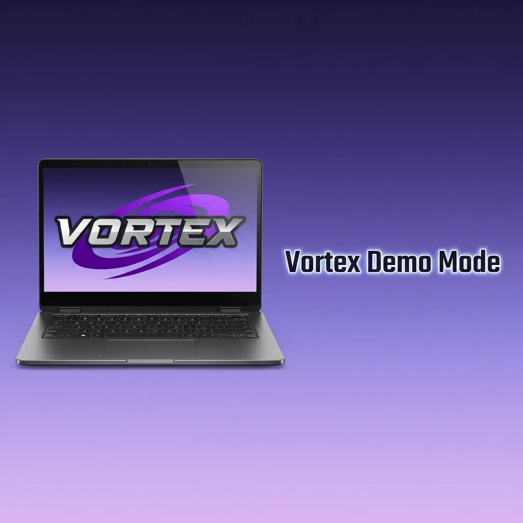 Players testing Vortex game demo mode on screen with virtual credits and multiplier display — Vortex in India