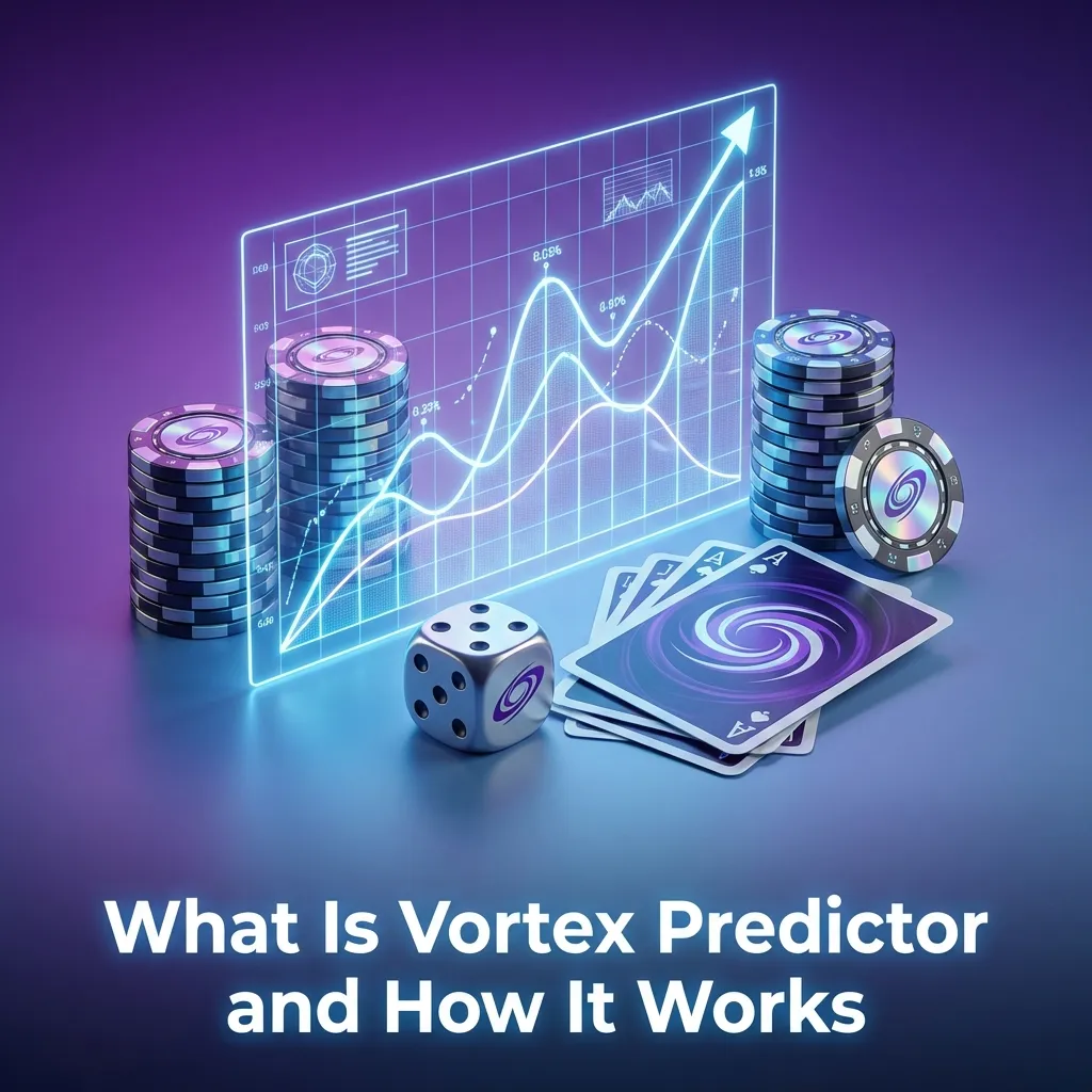 Vortex Predictor software interface showing multiplier forecasts and cash-out tips for crash game betting analysis — Vortex in India
