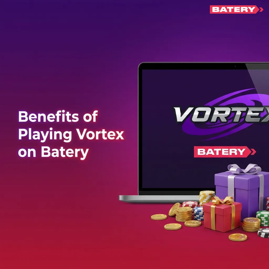 Vortex game interface on Batery platform showing live chat, statistics dashboard, and mobile-optimized gaming features — Vortex at Batery in India