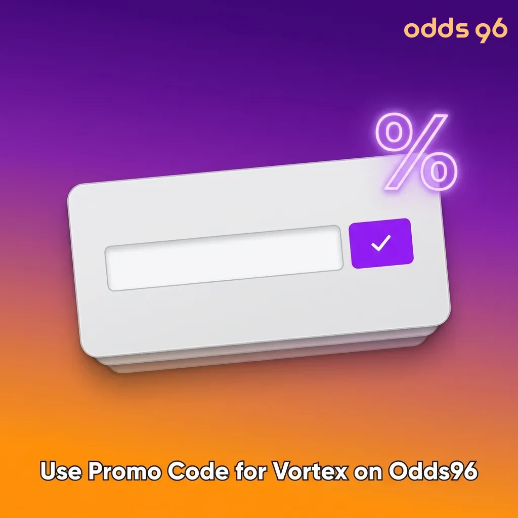 Odds96 registration form highlighting promo code field with VORTEX500 for 20% first deposit bonus — Vortex in India